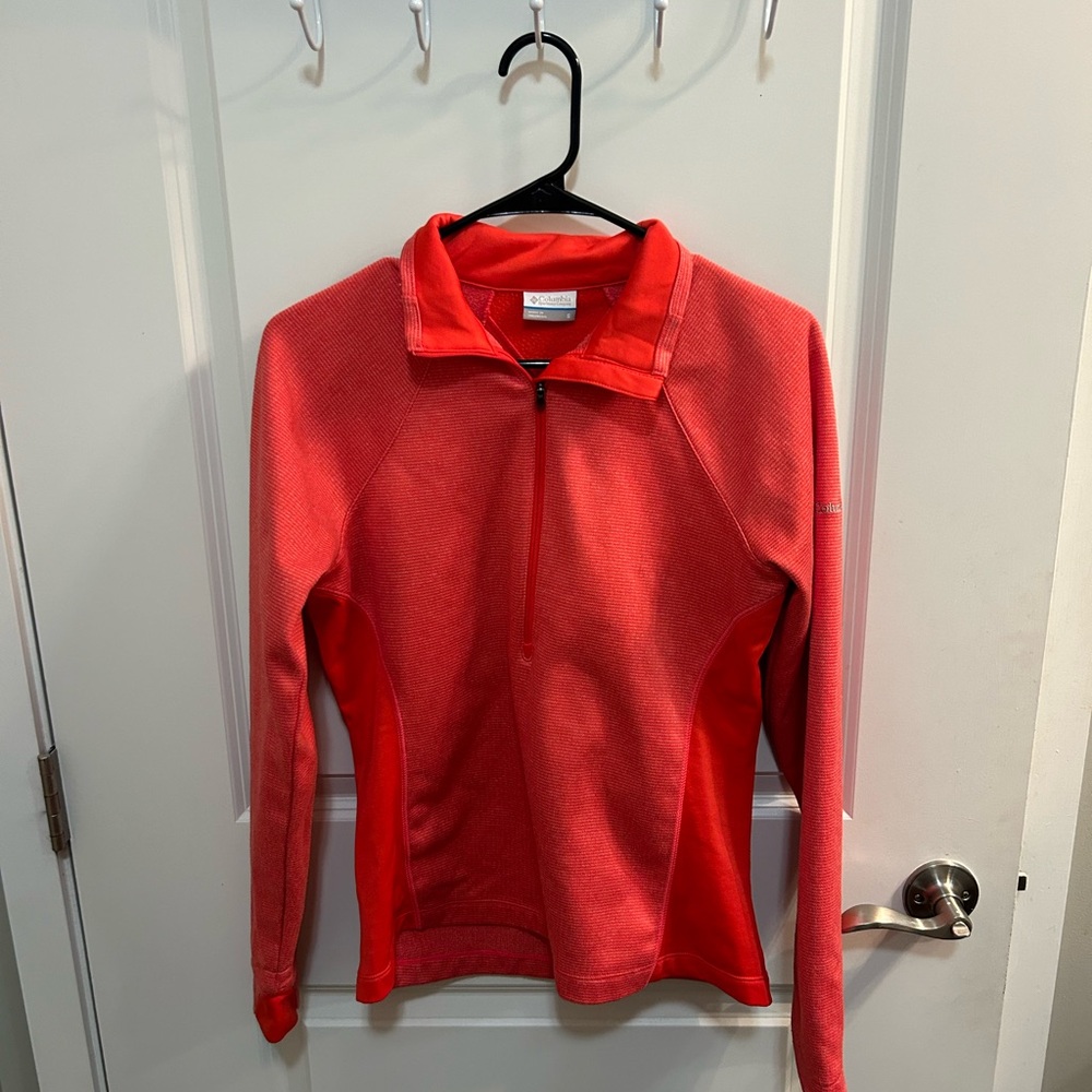 Women’s Columbia Coral Pink Quarter-Zip Pullover Size S